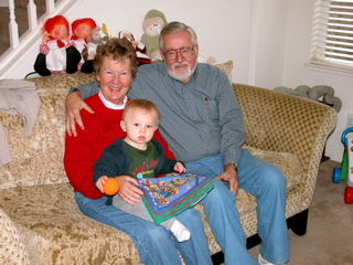 Bill Lockman, Ruth, and grandson